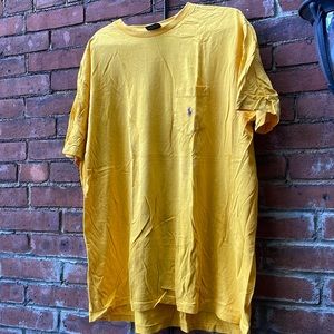 Vintage polo by Ralph Lauren Pocket Tee Shirt Yellow Large